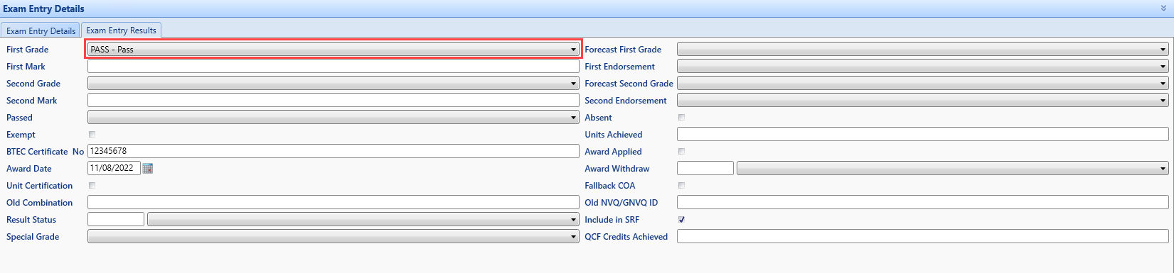 ExamEntryFirstGradeResult